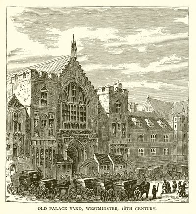 Old Palace Yard, Westminster, 18e eeuw door English School