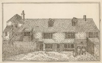 Old Pied Bull, Islington (achterkant) door English School