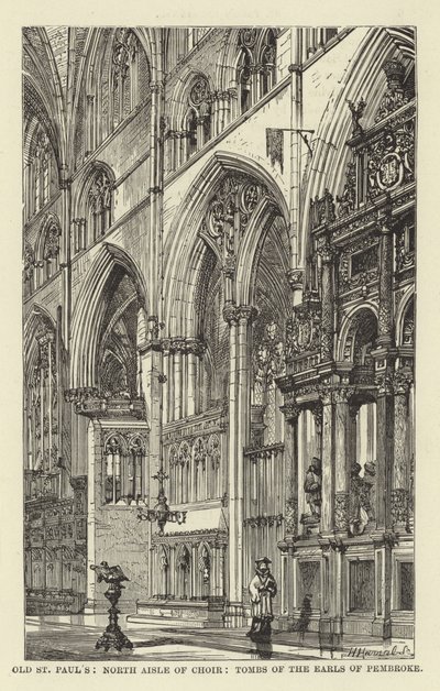 Oude St Pauls, Noordelijke Zijbeuk van het Koor, Graven van de Graven van Pembroke door English School