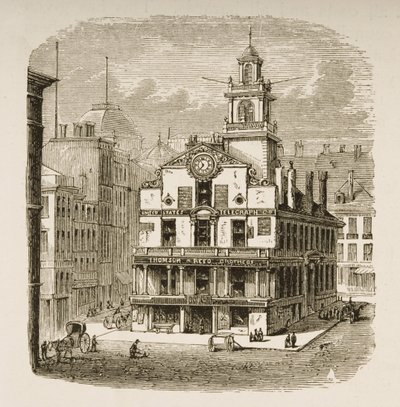 Old State House, Boston, c.1870, uit 