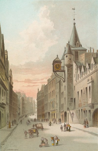 Oude Tolbooth en Canongate - Edinburgh door English School