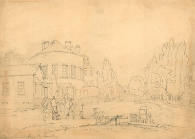 Old White Conduit House, Pentonville, Londen; schets door English School