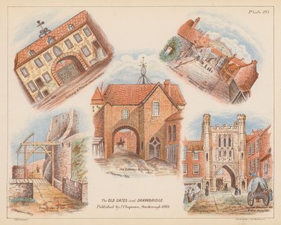 Oude poorten en ophaalbrug, Scarborough door English School