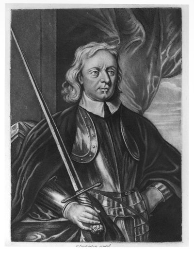 Oliver Cromwell (1599-1658) illustratie uit 
