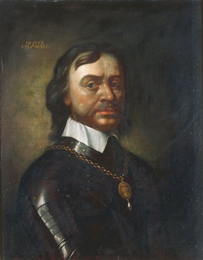 Oliver Cromwell, c.1670-90 door English School
