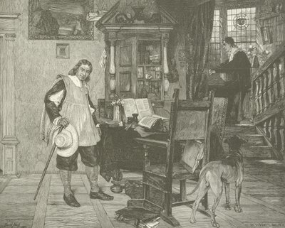 Oliver Cromwell bezoekt Milton door English School