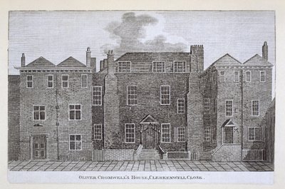 Huis van Oliver Cromwell, Clerkenwell Close, 19e eeuw door English School