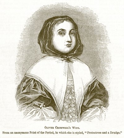Oliver Cromwells vrouw, illustratie uit The Pictorial History of England door English School