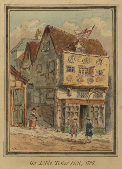 Op Little Tower Hill, Londen, 1790 door English School