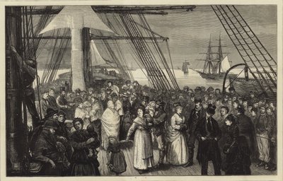Aan boord van een emigrantenschip door English School