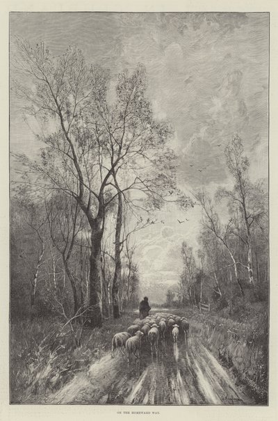 Op de terugweg (gravure) door English School