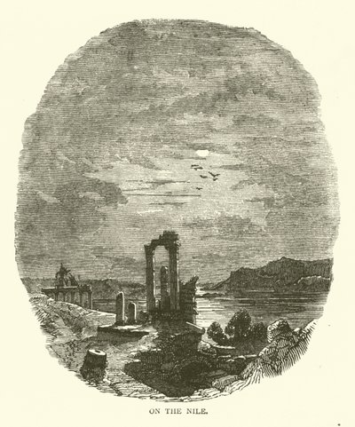 Aan de Nijl (gravure) door English School