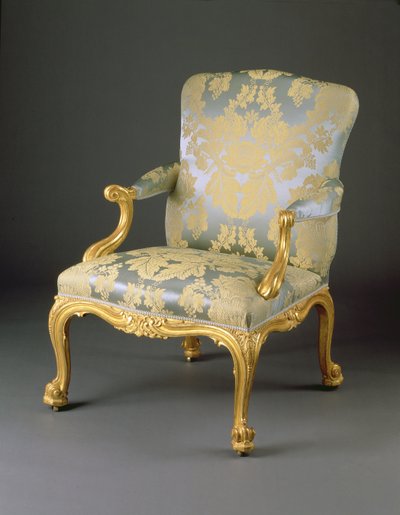 Een van een set van vier George III armstoelen, c.1765 door English School