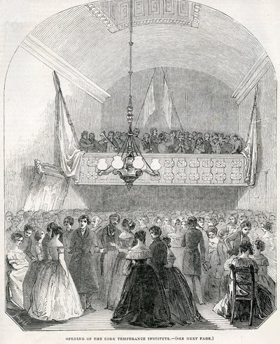 Opening van het Cork Temperance Institute, 1845 door English School