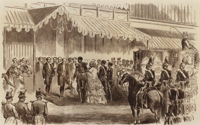 Opening van het Crystal Palace, de aankomst van Hare Majesteit, 1854 door English School