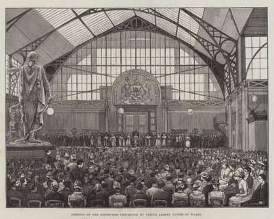Opening van de Edinburgh Tentoonstelling door Prins Albert Victor van Wales door English School