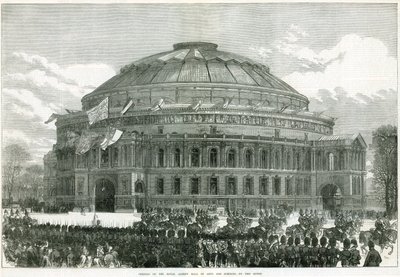 Opening van de Royal Albert Hall door koningin Victoria door English School