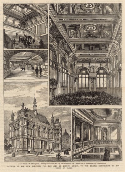 Opening van de nieuwe gebouwen van de City of London School door English School