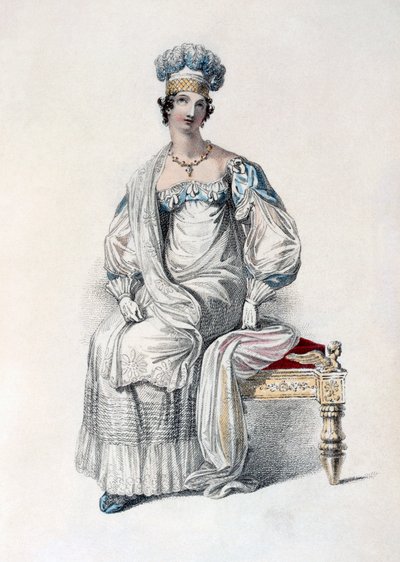 Operajurk, modeplaat uit Ackermanns Repository of Arts door English School
