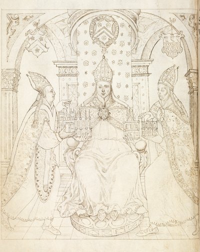 Tegenover titelpagina van Leven van William van Wykeham door Thomas Martin, Londen 1597 door English School