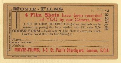 Bestelformulier voor stills van films door English School
