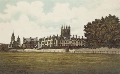 Oxford: Merton College vanuit de velden door English School