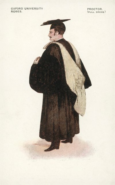 Universitaire Gewaden van Oxford: Proctor, Volledige Kleding door English School