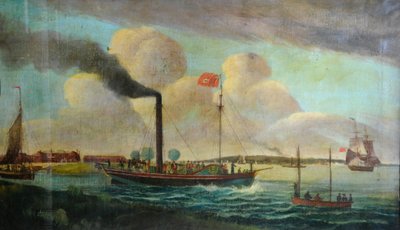P.S. Royal Charter bij Barton waterside, c.1850 door English School