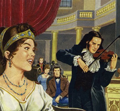 Paganini werd hofdirigent in Lucca en componeerde de sonate Napoleon door English School