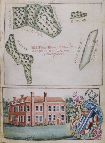 Pagina 8, uit A Survey of the Estate of John Plampin, Esq., 1774 door English School
