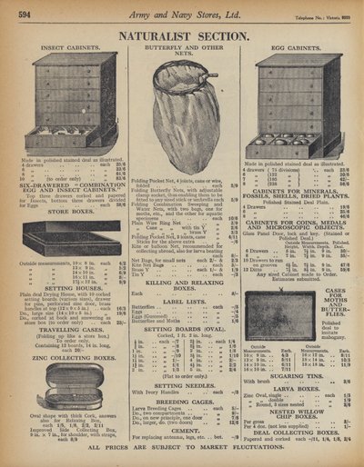Pagina uit Army and Navy Stores Catalogus door English School