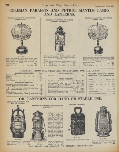 Pagina uit Army and Navy Stores Catalogus door English School