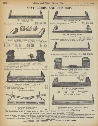 Pagina uit Army and Navy Stores Catalogus door English School