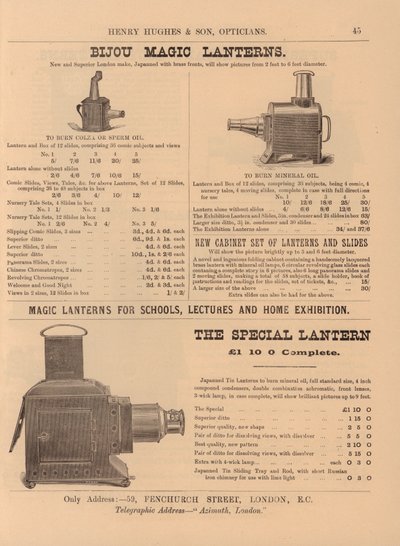 Pagina uit de nieuwe catalogus van Henry Hughes & Son door English School