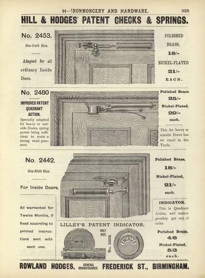 Pagina uit The Architects, Surveyors and Engineers Compendium 1892 door English School