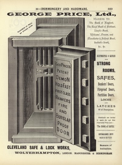 Pagina uit The Architects, Surveyors and Engineers Compendium 1892 door English School
