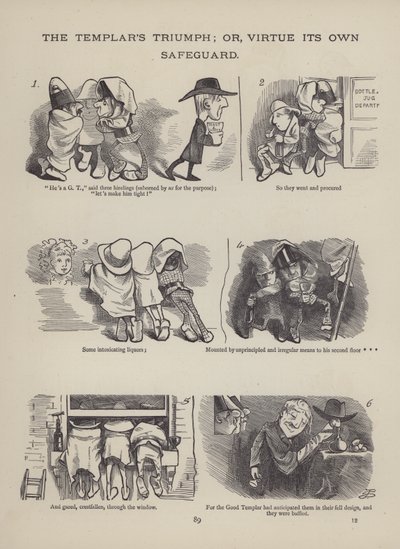 Pagina uit The British Working Man or One Who Does Not Believe In Him (gravure) door English School