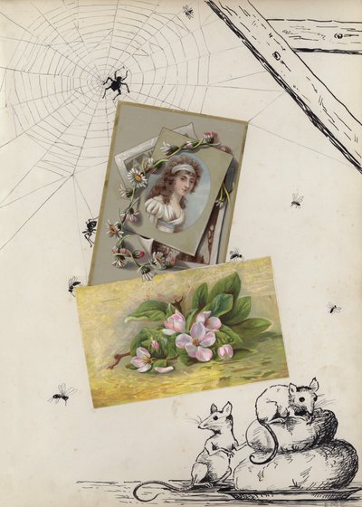 Pagina uit laat-Victoriaans plakboek (multimedia) door English School
