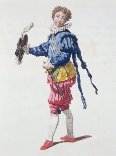 Page aan het Hof tijdens het Regeerperiode van Edward VI door English School