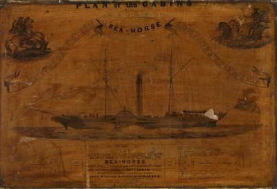 Pan van de hutten van de SS Sea-horse door English School