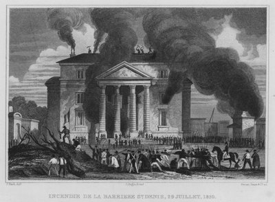 Parijs, Incendie De La Barriere St Denis, 29 Juillet 1830 door English School