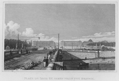 Parijs, Place De Louis XV, genomen vanaf de brug door English School
