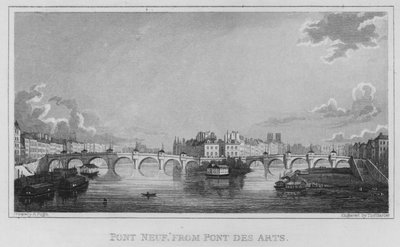 Parijs, Pont Neuf, vanaf Pont Des Arts door English School