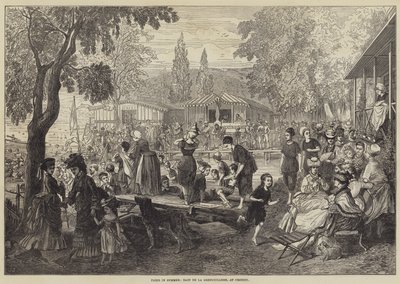 Parijs in de zomer, Bain de la Grenouillere, bij Croissy door English School