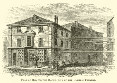 Deel van Old Craven House, locatie van het Olympic Theatre door English School