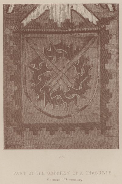 Deel van de Orphrey van een Kazuifel, Duits door English School