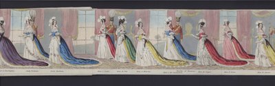 Deel van het panorama van het huwelijk van koningin Victoria, ca. 1840 door English School