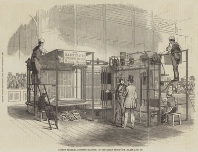 Octrooi verticale drukmachine, in de Grote Tentoonstelling, Klasse C, Nr 122 door English School