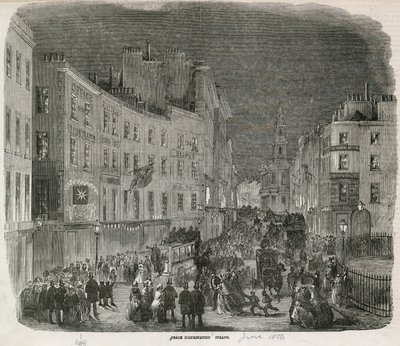 Vredesverlichting, De Strand, juni 1856 door English School