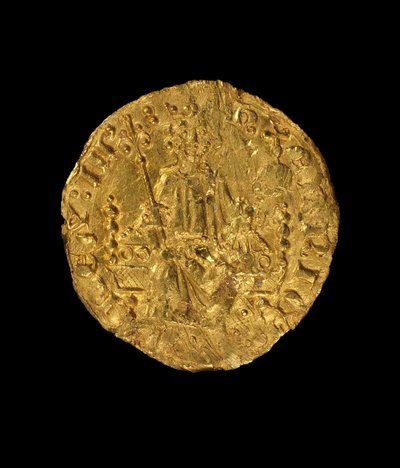Penny van koning Hendrik III, 1257-58 (goud) door English School